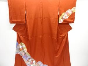 遠山に花車模様訪問着